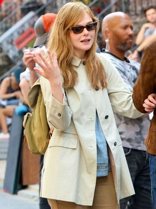 Elle Fanning A Complete Unknown Off White Jacket