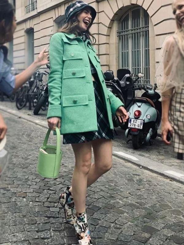 Emily In Paris Emily Cooper Green Coat