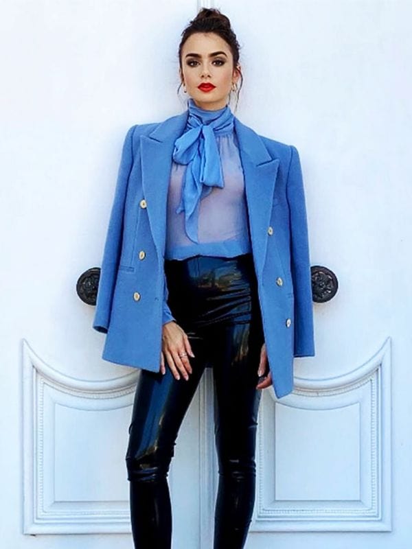 Emily In Paris S02 Emily Cooper Blue Peacoat