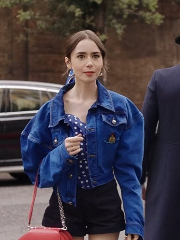 Emily In Paris S04 Emily Cooper Cropped Denim Jacket