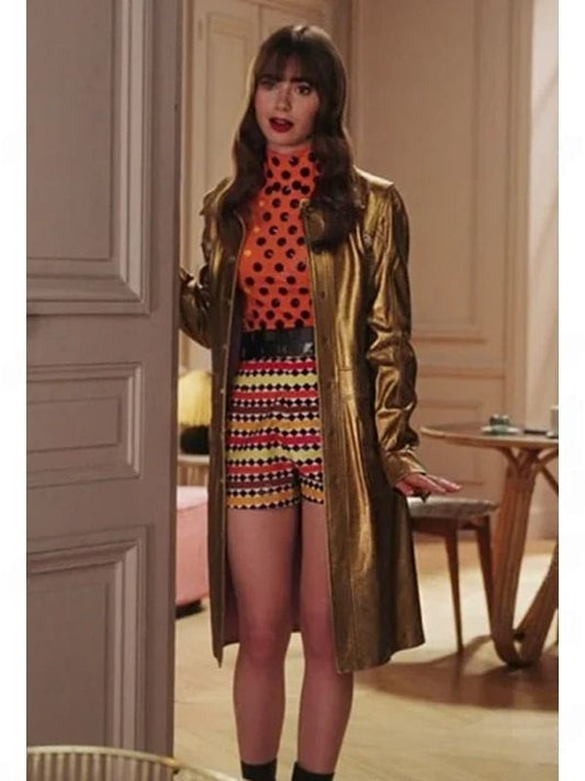 Emily in Paris S03 Emily Cooper Golden Coat