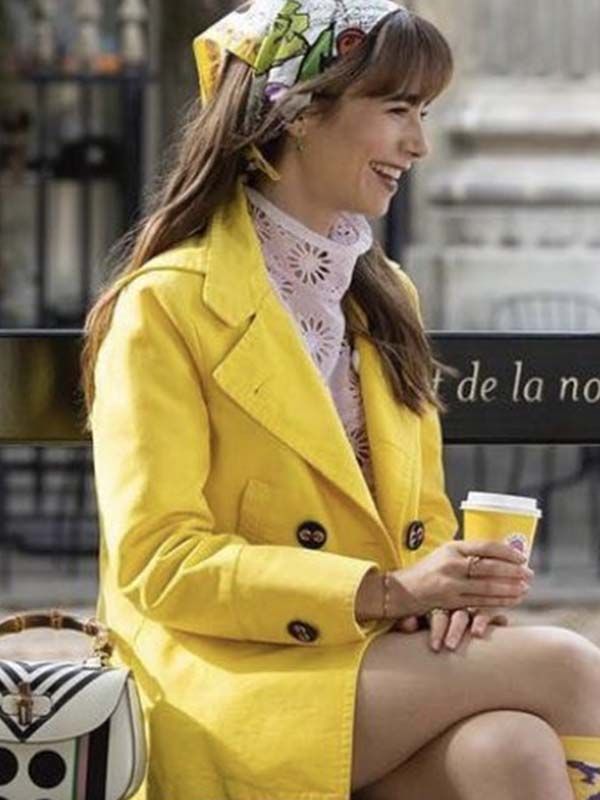 Emily in Paris S03 Emily Cooper Yellow Coat