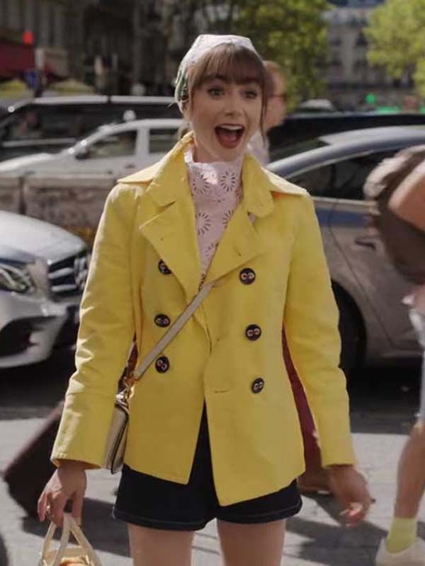 Emily in Paris S03 Emily Cooper Yellow Coat