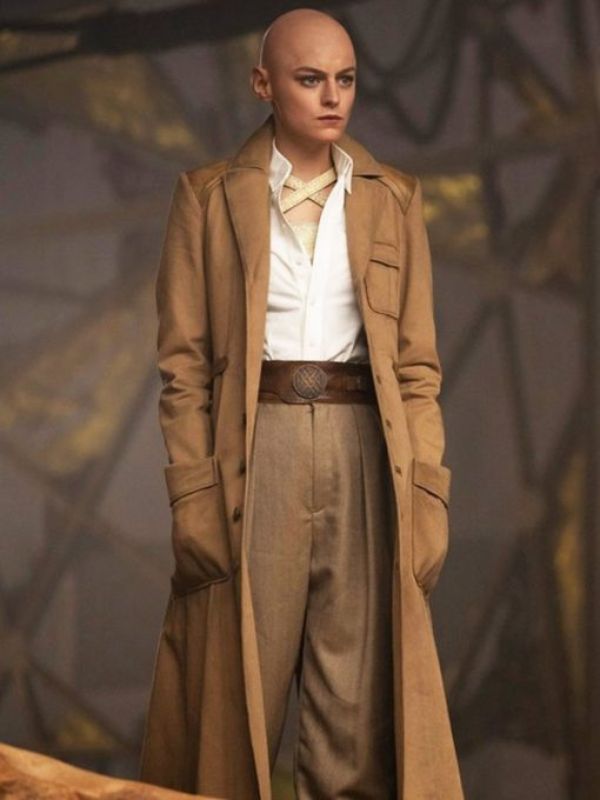 Emma Corrin Brown Long Coat