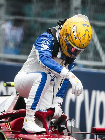 F1 Miami GP Scuderia Ferrari White Blue 2025 Suit