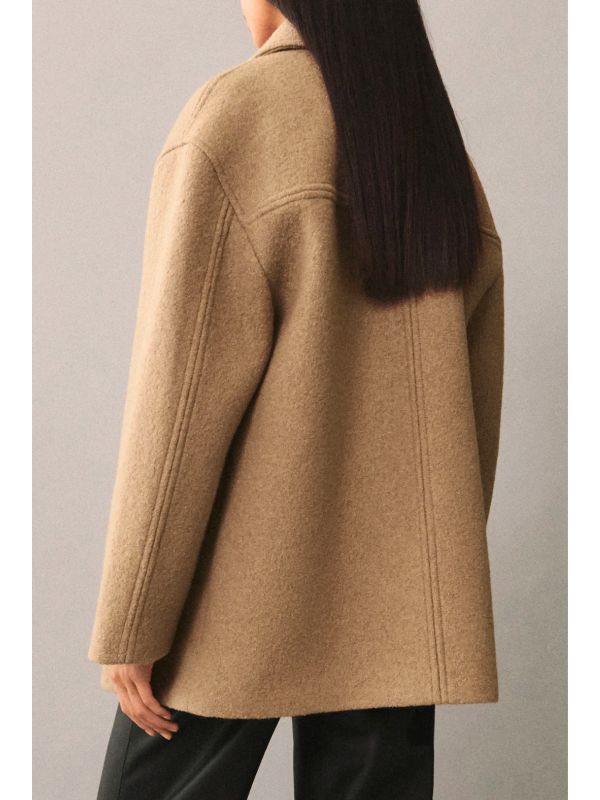 FBI Most Wanted 2025 Beige Wool Peacoat