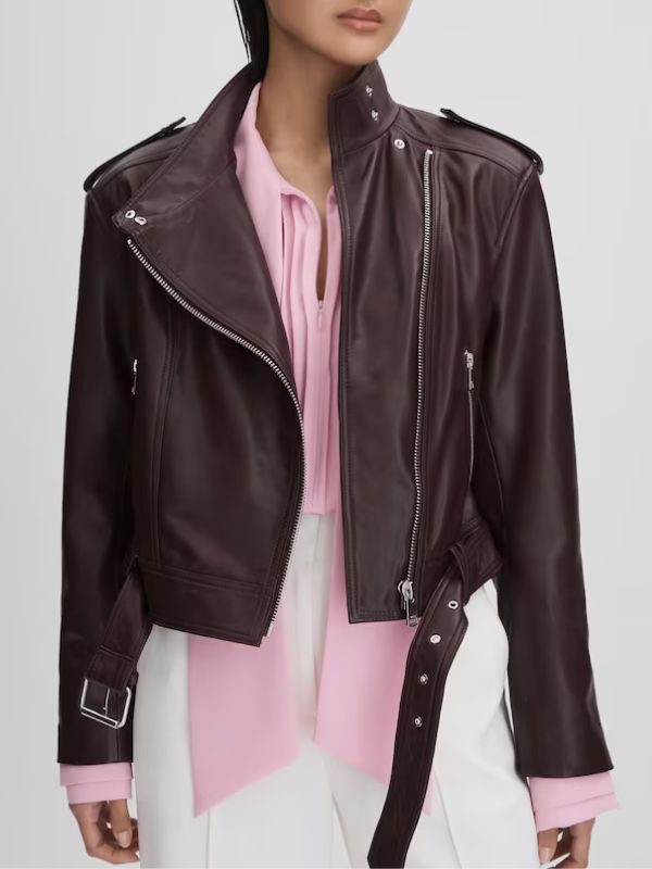 FBI Most Wanted S06 Keisha Castle-Hughes Brown Biker Jacket
