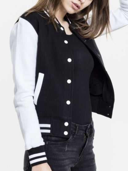 Food Stars Black and White Varsity Jacket