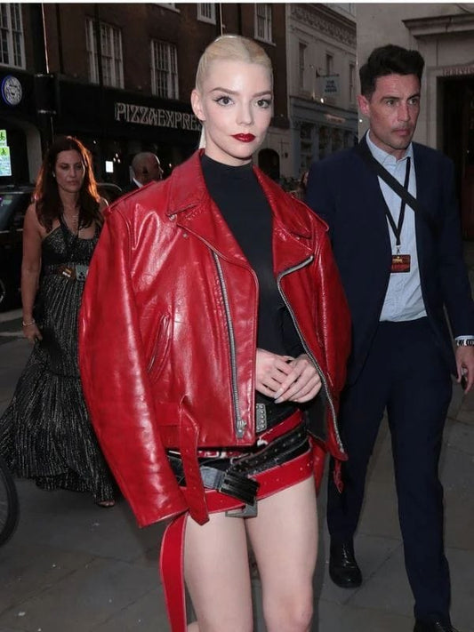 Furiosa A Mad Max Saga Premiere Anya Taylor-Joy Red Jacket