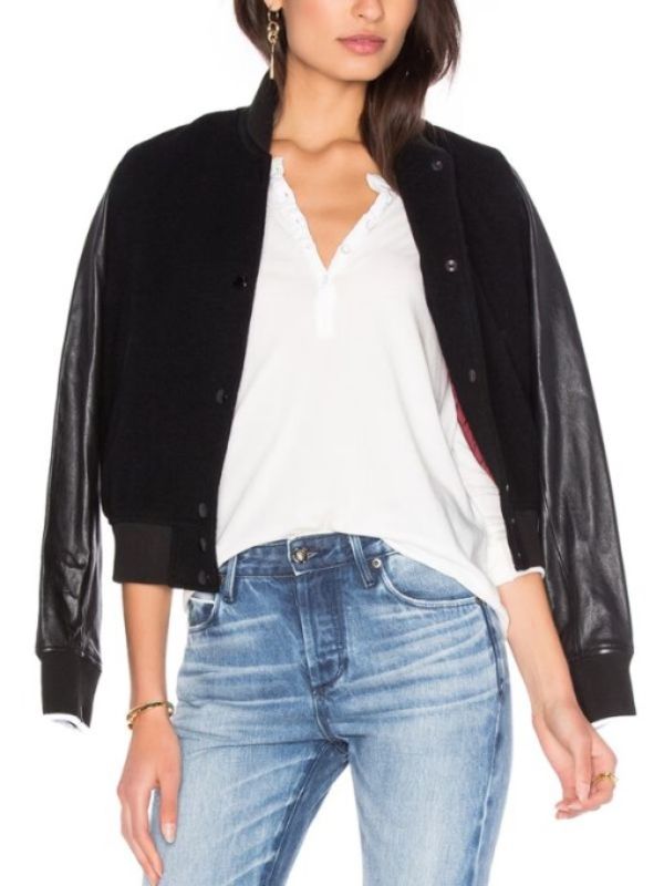 Hannah Asher Black Bomber Jacket