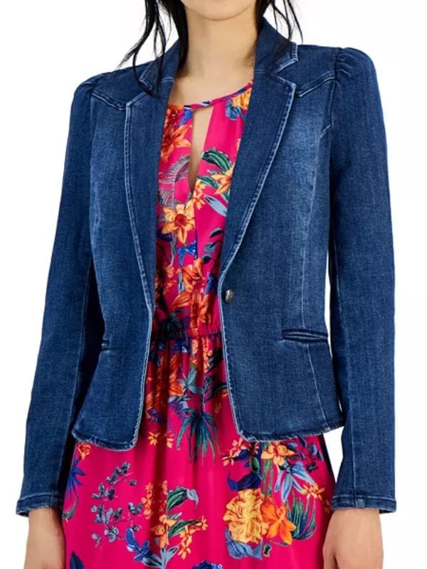 Happys Place 2025 Blue Denim Blazer
