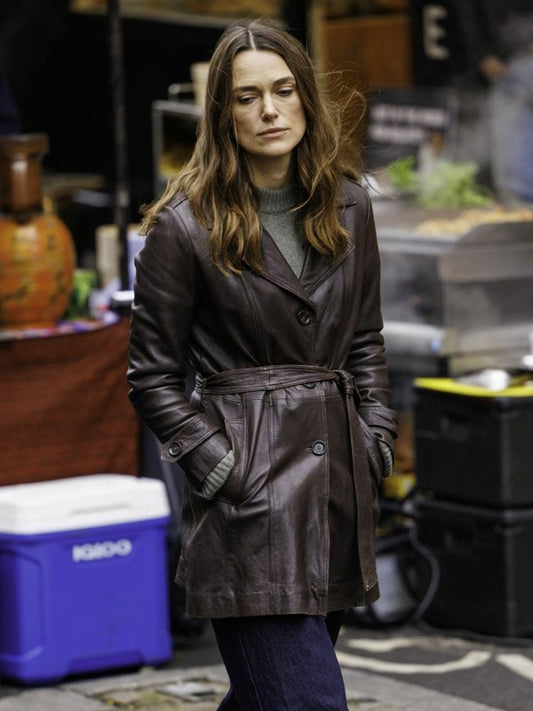 Helen Webb Black Doves S01 Leather Coat