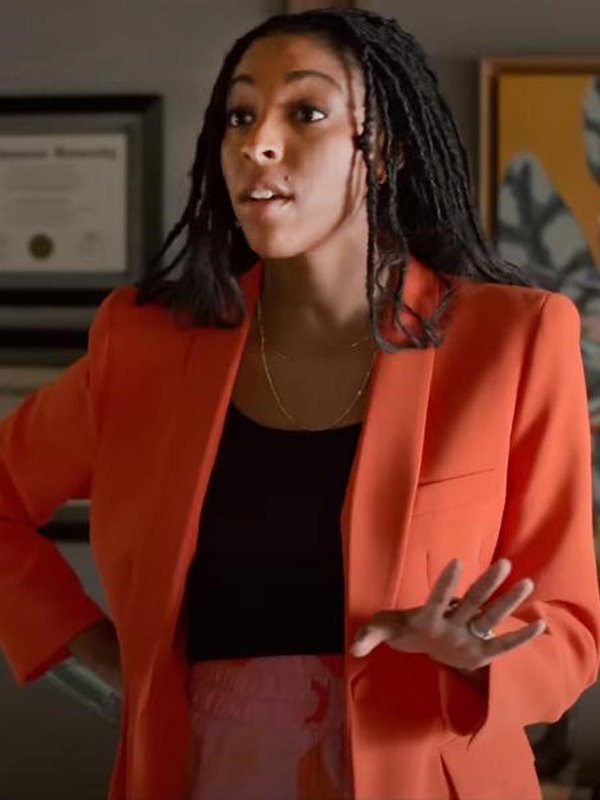 Jessica Williams Shrinking Orange Blazer