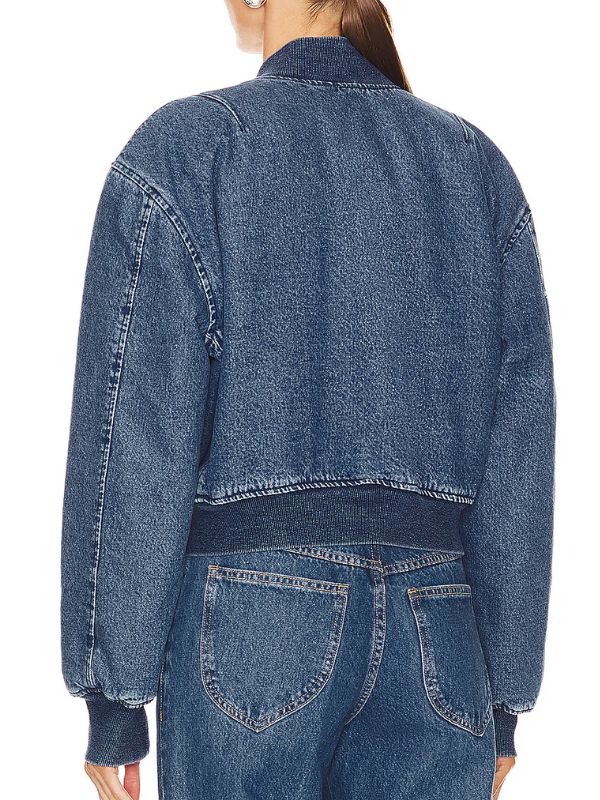 Joanne Blue Denim Bomber Jacket