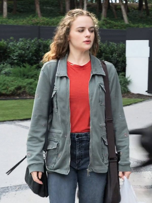 Joey King A Family Affair 2024 Grey Jacket