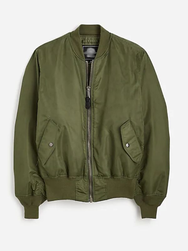 Justine Lupe Green Bomber Jacket