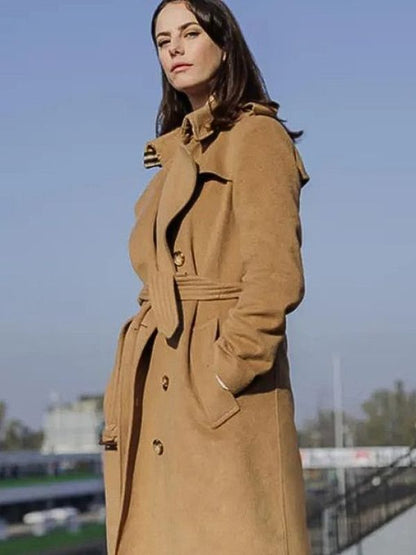 Kaya Scodelario The Gentlemen Brown Trench Coat