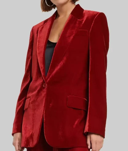 Kaya Scodelario The Gentlemen Red Blazer