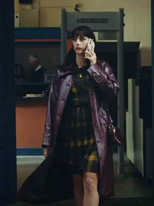 Kaya Scodelario The Gentlemen S01 Leather Coat