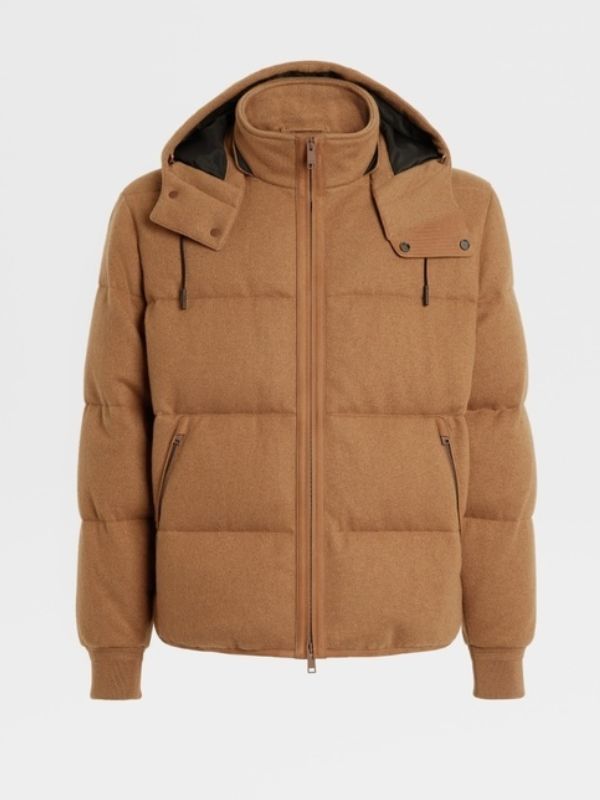 Lucas Bravo Brown Puffer Jacket