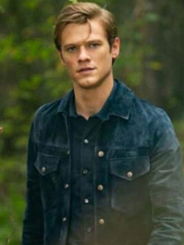 Lucas Till MacGyver Blue Suede Jacket