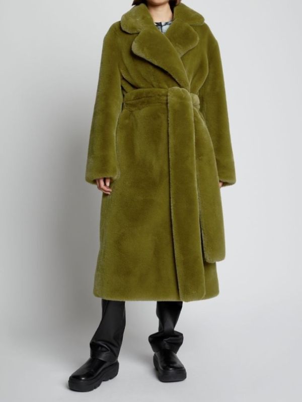 Mabel Mora Green Fur Coat