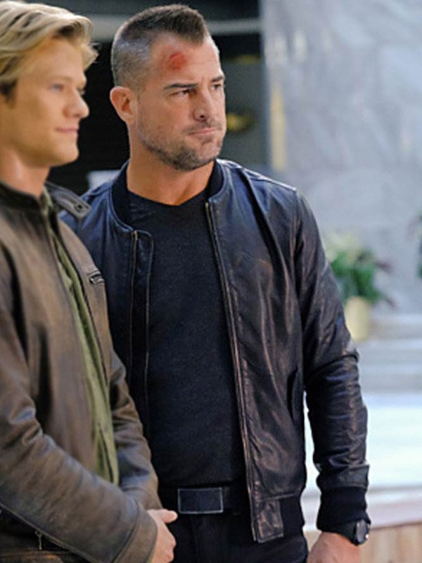 MacGyver George Eads Black Leather Jacket