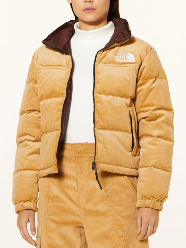 Marina Squerciati Yellow Corduroy Puffer Jacket