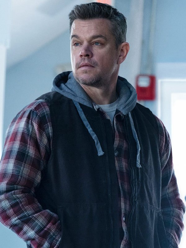 Matt Damon The Instigators 2024 Black Vest