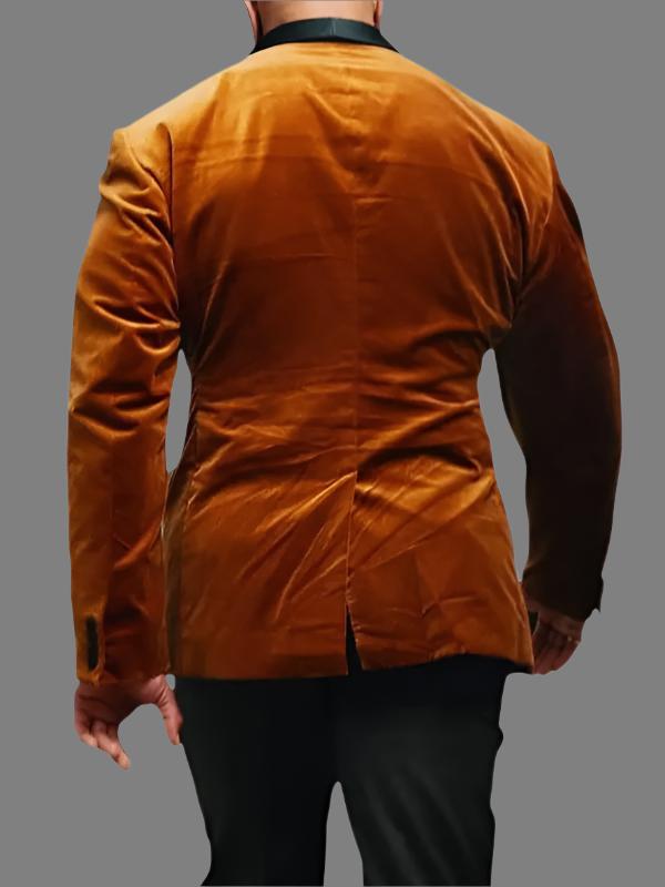 Red One 2024 Dwayne Johnson Orange Blazer