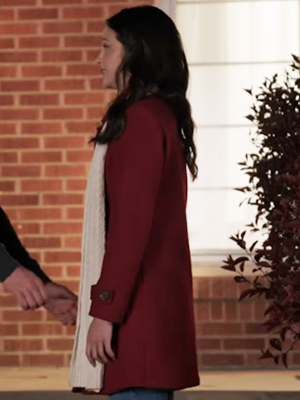 Amber Perry Tails of Christmas 2024 Red Coat