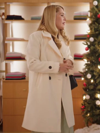 Unwrapping Christmas Tina’s Miracle 2024 White Wool Coat