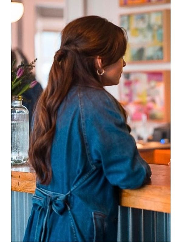 Murder In A Small Town Kristin Kreuk Denim Trench Coat