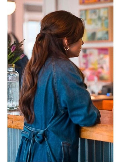 Murder In A Small Town Kristin Kreuk Denim Trench Coat
