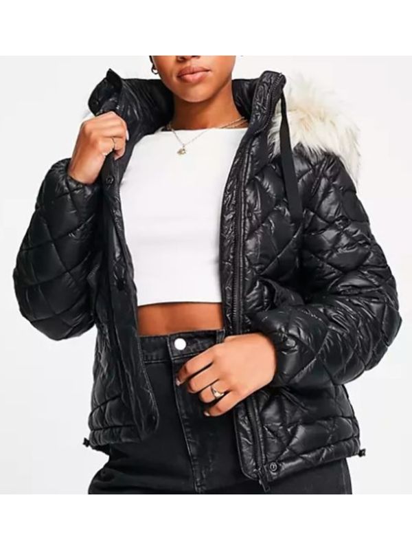 Nadine Mills Supacell S01 Black Quilted Jacket