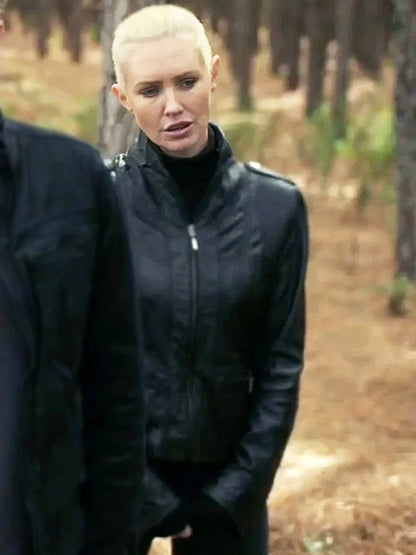 Nicky Whelan 72 Hours 2024 Black Jacket