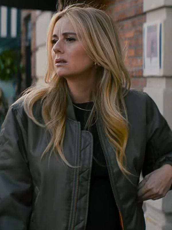 Nobody Wants This Justine Lupe Green Bomber Jacket