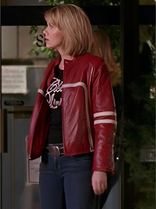 One Tree Hill S03 Peyton Sawyer Red Leather Jacket