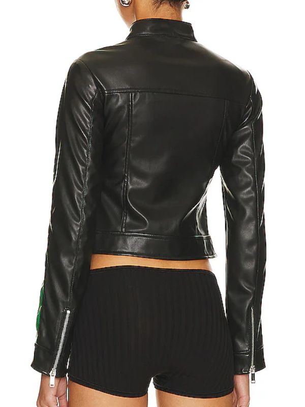 Outer Banks S04 Cropped Leather Biker Jacket