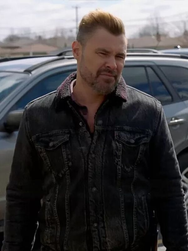 Patrick John Flueger Black Denim Jacket