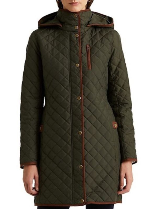 Phoebe Thompson Green Quilted Coat