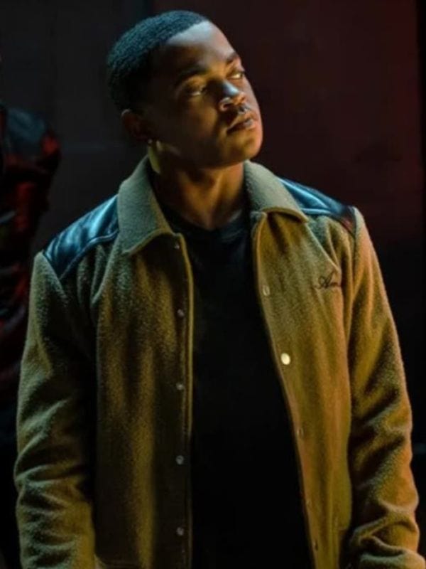 Power Book II Ghost S03 Michael Rainey Jr. Brown Varsity Jacket