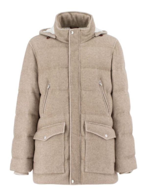 Queen Latifah Beige Hooded Jacket