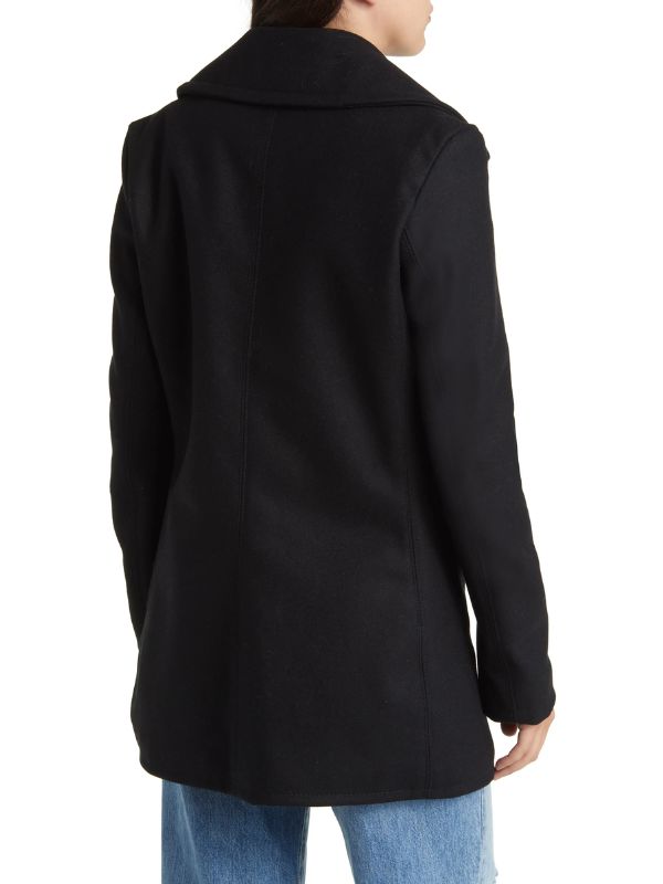 Reacher 2024 Black Wool Peacoat