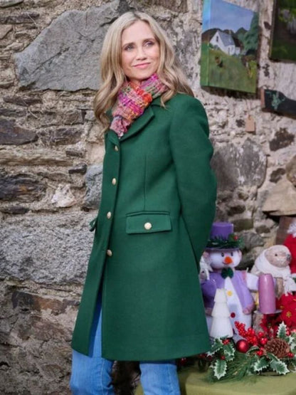 Rose Walsh Tis the Season to Be Irish Green Coat