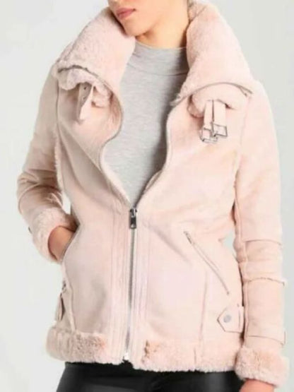 Women's Shearling Pink Jacket 