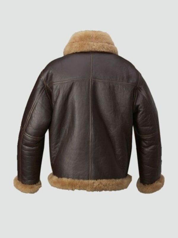 Men's RAF Brown Shearling Leather Jacket