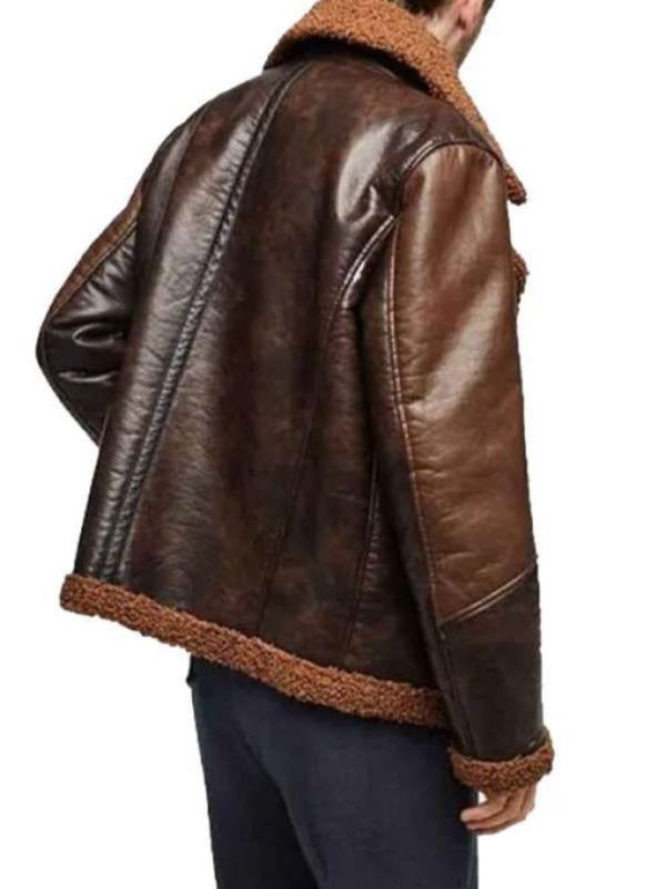 WWE Wrestler Dean Ambrose Dark Brown Shearling Jacket