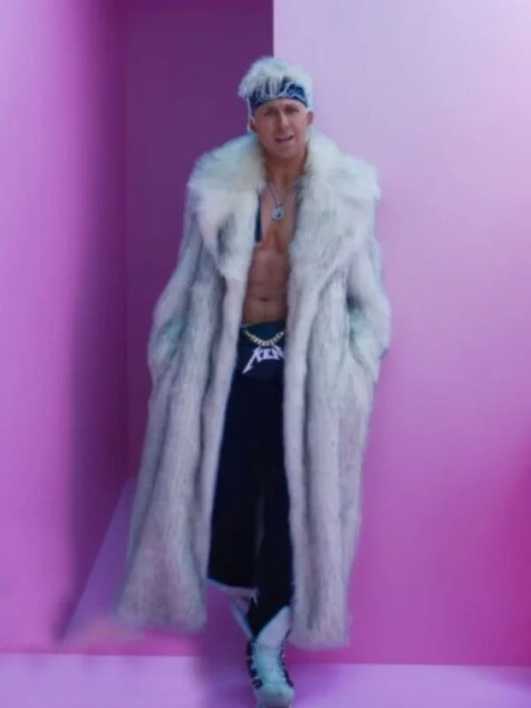 Ryan Gosling Barbie Ken Fur Coat