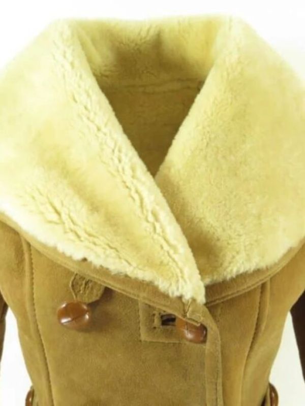 Vintage 80s Deadstock Brown French Creek Shearling Overcoat